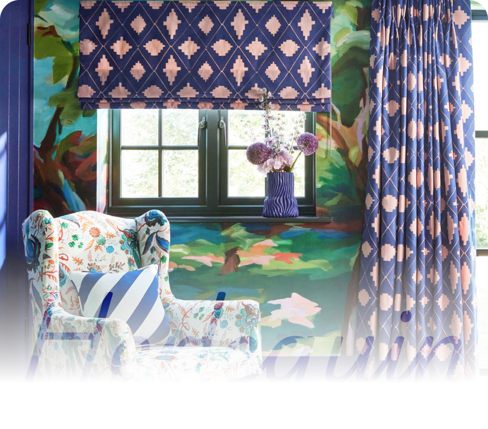 Stunning Interior with Harlequin Wallpaper